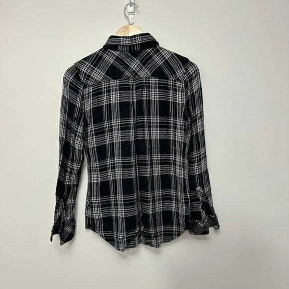 Rails Hunter Button Down Plaid Shirt Black and White Women's Size XS - Picture 9 of 12